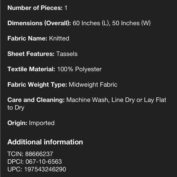 NWOT Raised Striped Chunky Knit Throw
Blanket Cream - Studio McGee - Picture 4 of 5